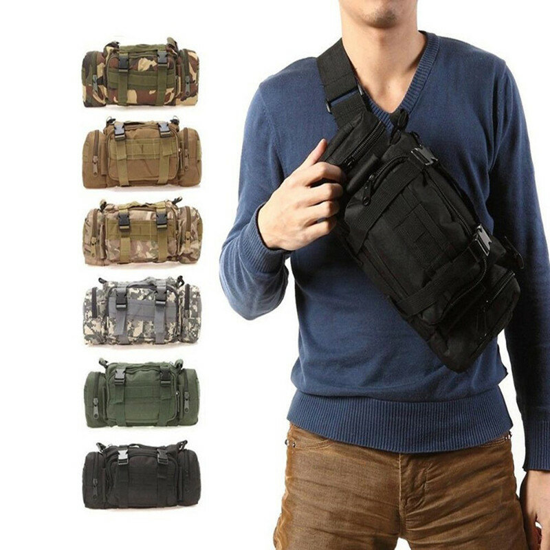 2024 New Leather Waist Backpack Multi-function Mobile Phone Bag Head Layer Cowhide Body Bag Male Chest Bag Shoulder Bag