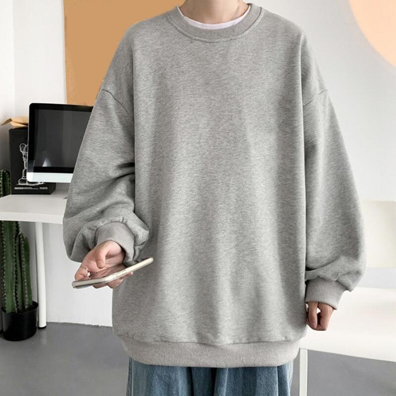Sweat-shirt à manches longues pour homme, couleur unie, Style Harajuku, automne