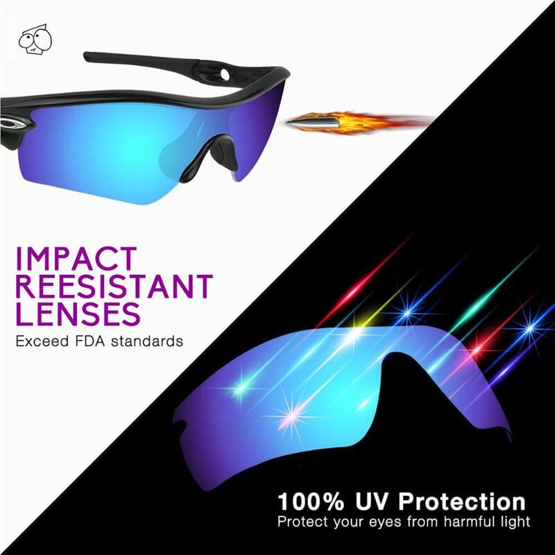EZReplace Polarizada Lentes de Reposição para óculos-Oakley Batwolf Óculos De Sol Azul-P Mais