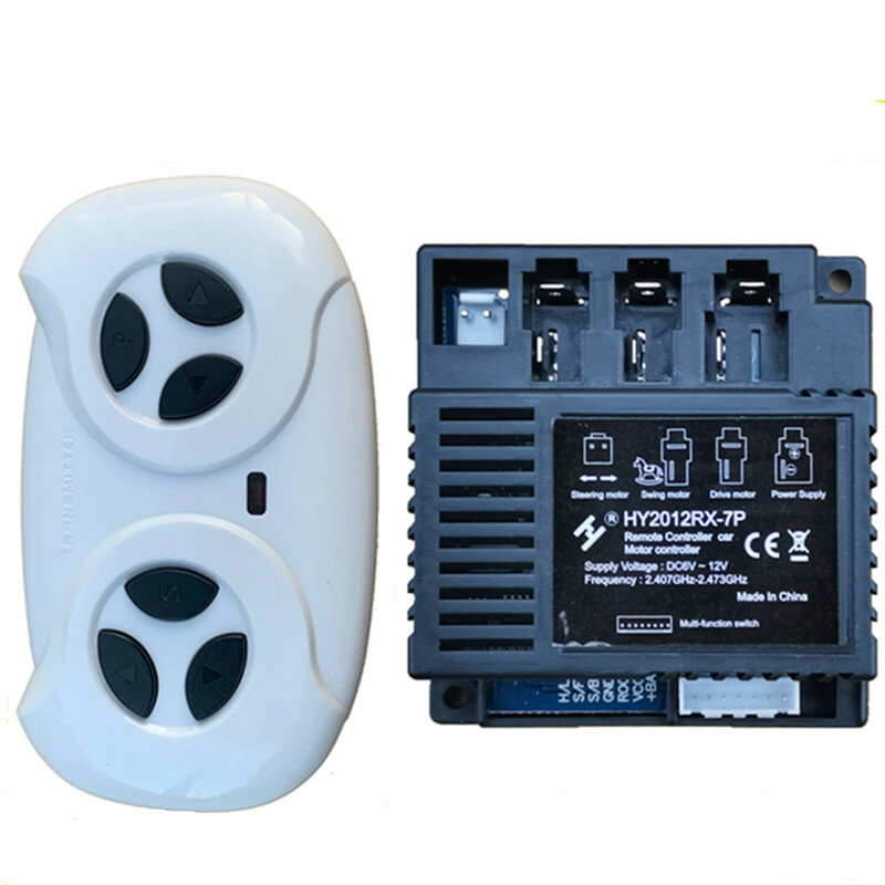 Mando a distancia y receptor de coche eléctrico para niños, piezas de repuesto de 6-12V, HY2012RX-7P
