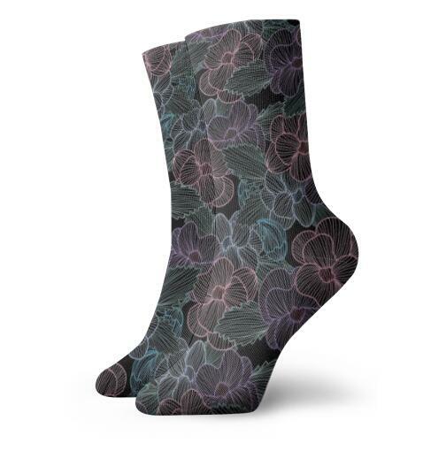 Женские кавайные носки noisydesign, короткие носочки по щиколотку с цветочным принтом, летние, весенние
