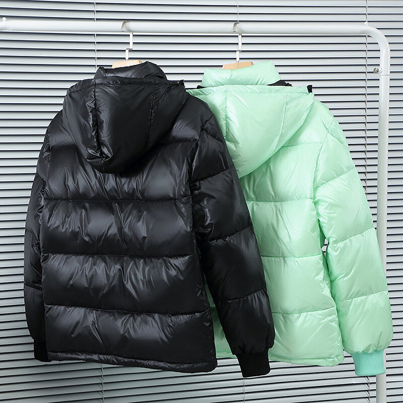 女性のための白い厚いフード付きジャケット,新しい豪華で高品質,カジュアルな冬の服,パッド入りのコート,2023