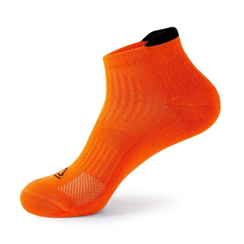 5 paia di calzini da corsa sportivi sportivi autunnali per uomo in cotone colorato deodorante traspirante calzini da barca ad asciugatura rapida marca