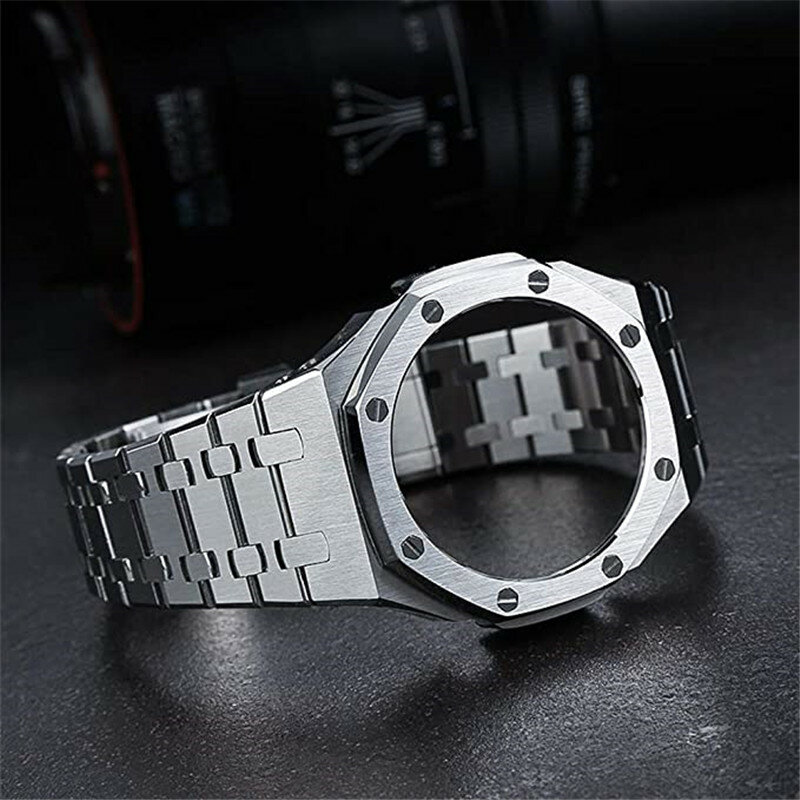 Wymiana zegarka trzeciej generacji dla Casio Mens g-shock GA-2100/GA-2110 metalowy pasek do zegarka pasek Bezel