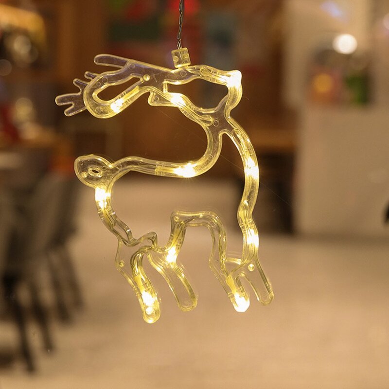 LED Deer Bells kurtyna świetlna ue usa boże narodzenie Garland lampki świąteczne na sznurku na zewnątrz dla domu wesele wystrój nowego roku