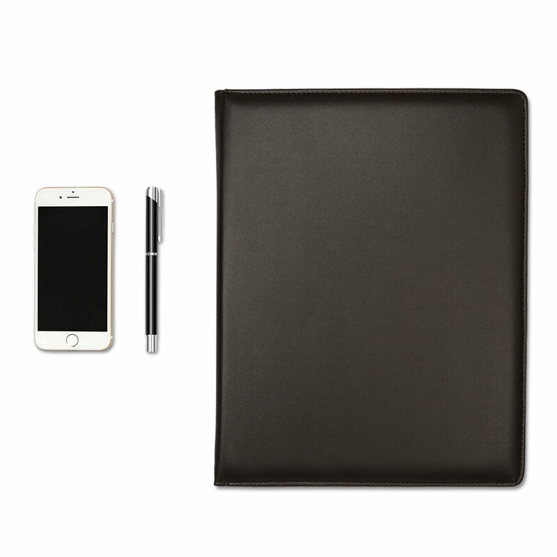 High Quality PU Leather Document File Folder A4 Paper Blotter Clip Padfolio For Office School Supplies Desk File Organizer