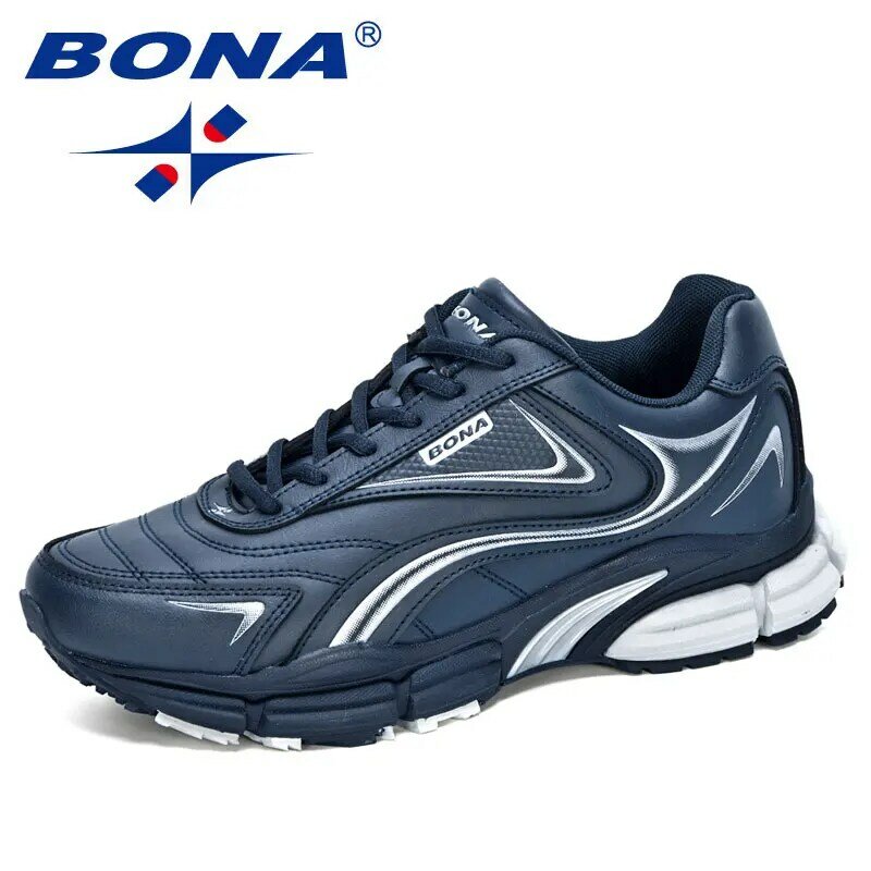 بونا 2020 المصممين الجدد عمل أحذية رياضية من الجلد أحذية الرجال في الهواء الطلق حذاء كاجوال رجل العصرية الترفيه الأحذية الذكور أحذية مشي