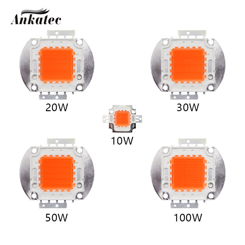 10W 20W 30W 50W 100W High Power Diode Led Chip Plantengroei Lamp 380NM-840NM Led cob Chip Voor Indoor En Outdoor Plant Verlichting