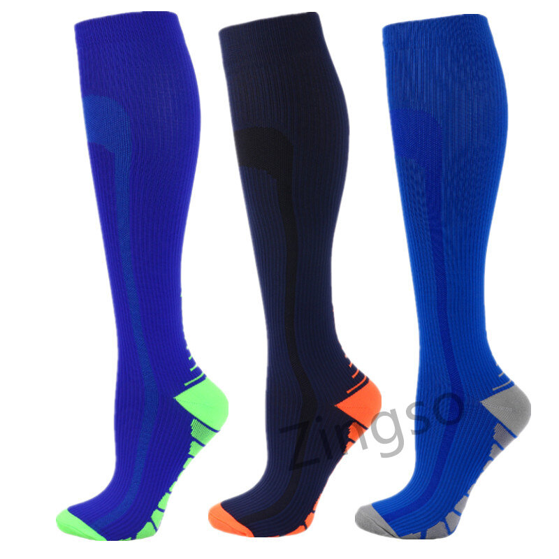 3 Pairs Compression Socks Women Men Marathons Circulation Athletic Edema Varicose Veins Travel Running Sports Stockings