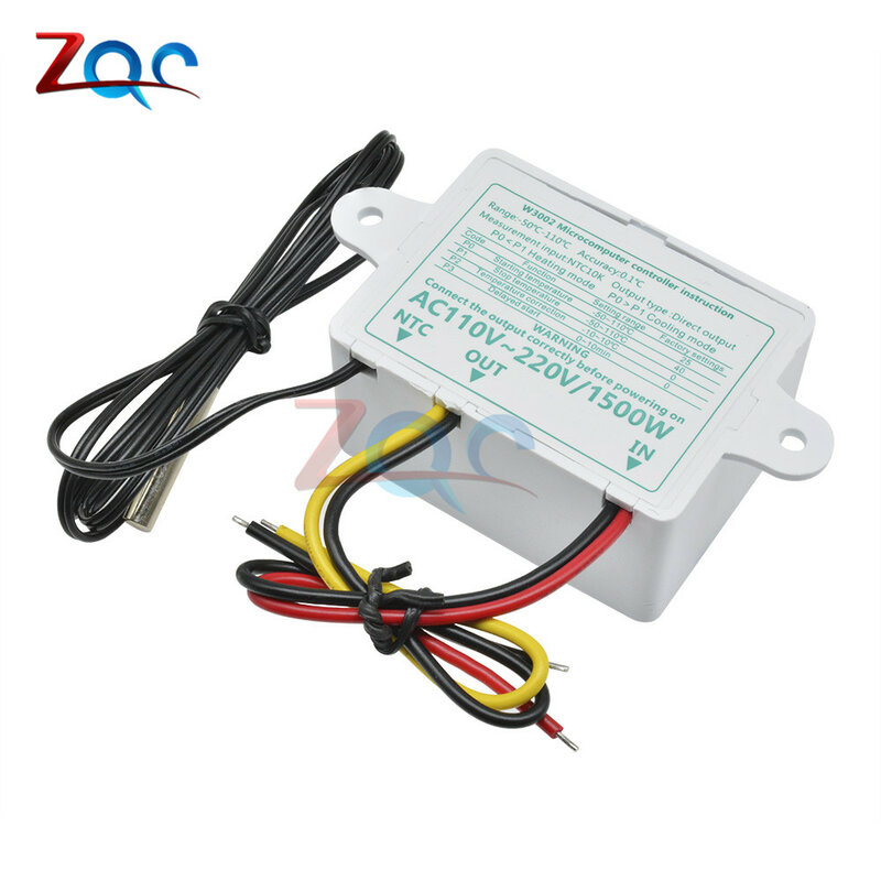 Controlador de temperatura Digital LED AC 110 V-220 V DC 12V 24V termostato termómetro sensor Metro calefacción incubadora para enfriamiento refrigerador