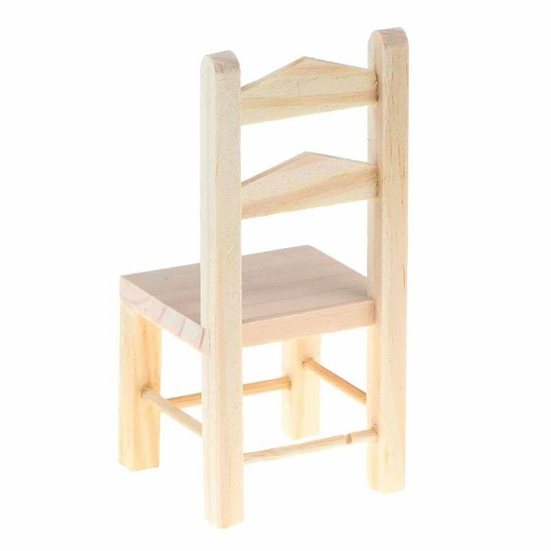 1:12ドールハウス家具ミニチュア木製キッチン椅子子供ふりプレイ玩具