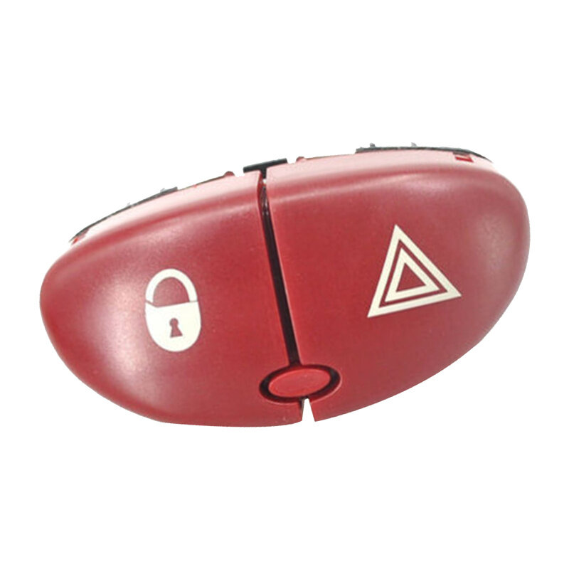 1 Pcs Red Hazard Warning Flasher Switch Dangerous Light Switch Button for Peugeot 206 207 Citroen C2 6554L0 96403778JK