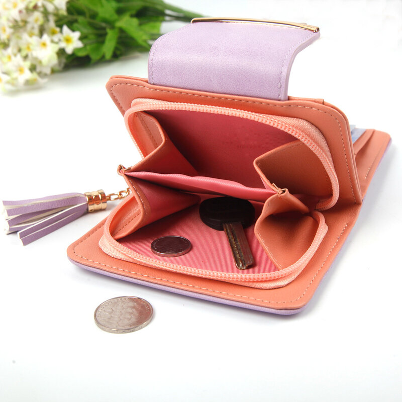 CARTELO 소녀 지갑 브랜드 디자인 짧은 컷 귀여운 다기능 동전 지갑 고품질 세 배 지퍼 지갑 여성