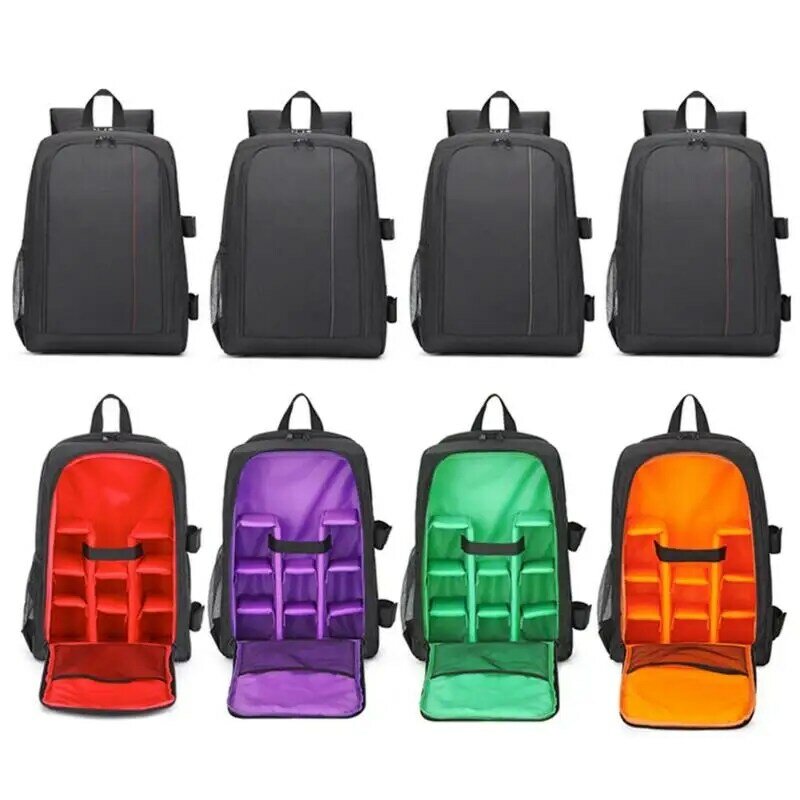 Impermeable Digital DSLR foto acolchado mochila con cubierta de lluvia portátil 15,6 pulgadas Multi-funcional Cámara suave bolsa de vídeo