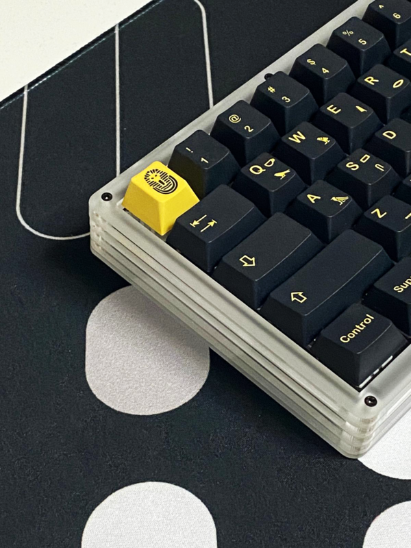 Kit de teclado mecânico preto fosco, Kit Teclado MW65, para Junta acrílica empilhada Cheap68 R2