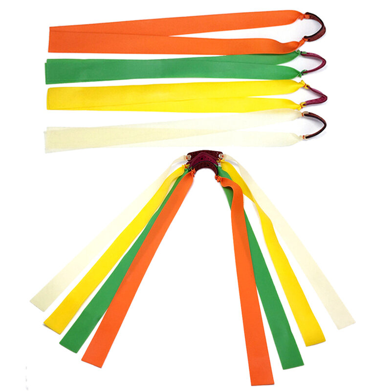 1 pz fionda elastico lattice naturale catapulta gialla tubo elastico elastico piatto resiliente per accessori da caccia fionda tattica