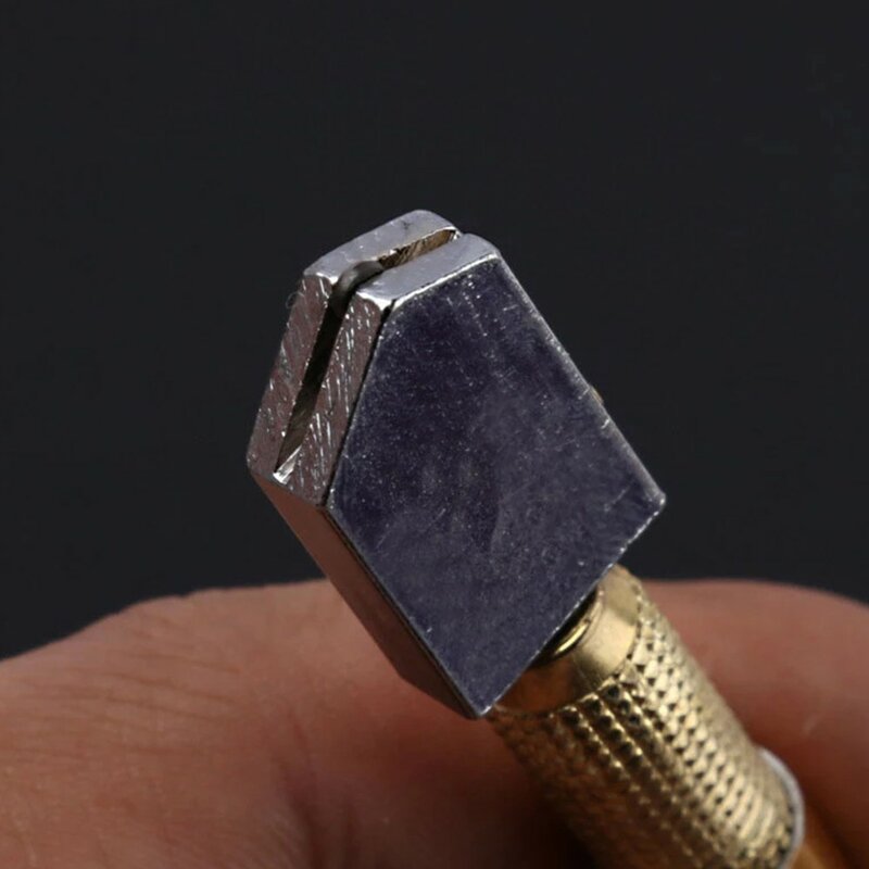 Diamentowy przecinak do szkła profesjonalny przenośny ostrze koła antypoślizgowy metalowy uchwyt 175mm dla majsterkowiczów lustro do wycinania ręcznego narzędzia ręczne
