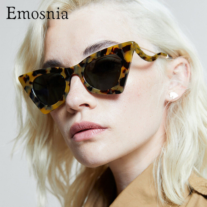 2021 New Cat Eye Seay Sunglasses For Women Leopard Designer Sun Glasses Vintage Elegant Eyeglasses Trend Fashion Shades UV400