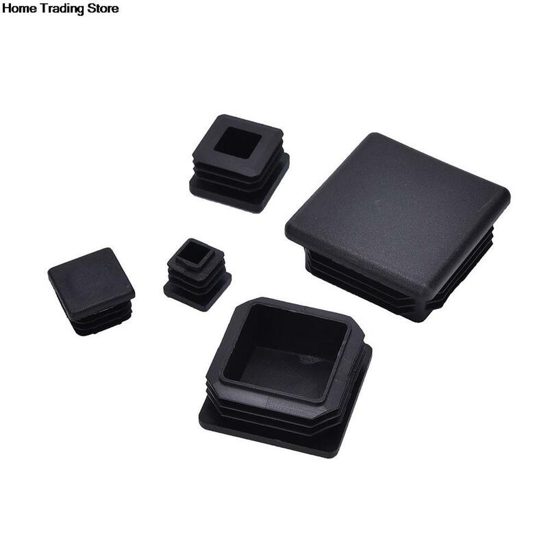 10Pcs Hot Koop Black Plastic Blanking End Caps Vierkante Inserts Voor Buis Pijp Box Sectie Groothandel