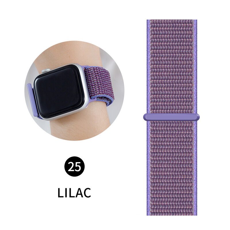 Bracelet pour Apple Watch série 3/2/1 38MM 42MM Nylon doux respirant remplacement bracelet Sport boucle pour iwatch série 4 5 40MM 44MM
