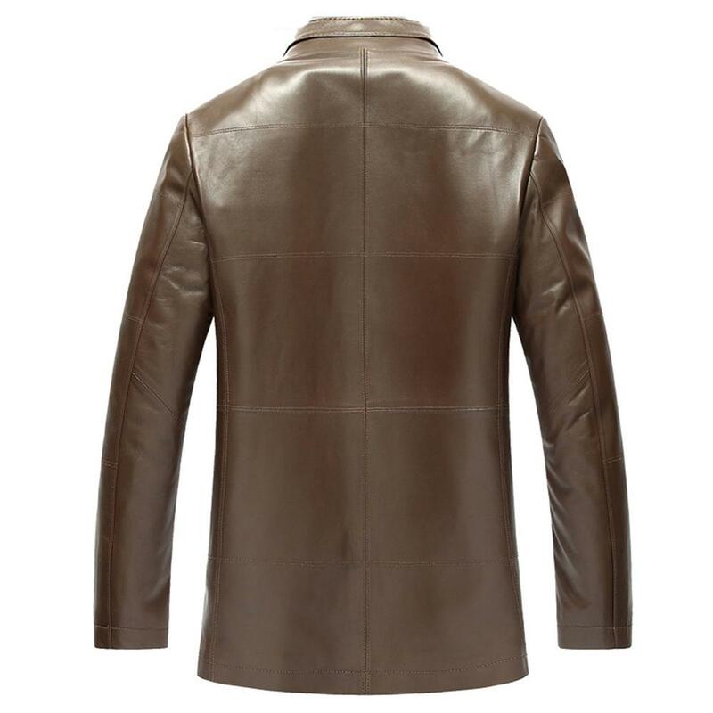 Casaco de pele de vison masculino, jaqueta de couro genuíno tj14 para proteção contra o vento e o frio