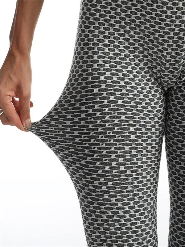 YGYEEG legginsy Push Up odzież damska Fitness wysokiej talii trening Jeggings Honeycomb bezszwowy sportowy ołówek spodnie kostki