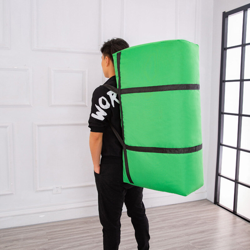 대용량 방진 접이식 옥스포드 천 수화물 가방 남녀 공용, 두꺼운 휴대용 얇은 더플백, 큰 이동 가방