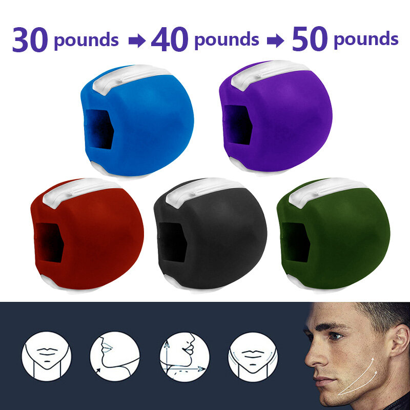 Fitness Face Ohio eter for Men, Facial pop n go Mouth Jawline, Jaw Exerciser, Muscle Chew Ball, Chew Bite Breaker Training