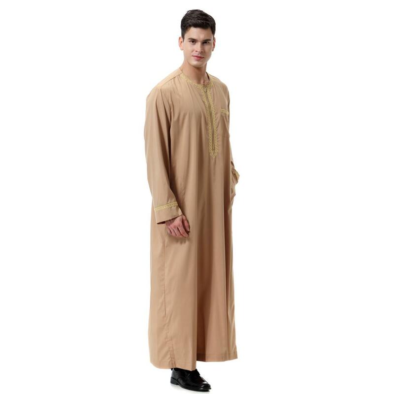 Mężczyzna Abaya sukienka muzułmańska Pakistan Islam odzież Abayas szata Arabia saudyjska Kleding Mannen Kaftan Oman Qamis Musulman De Mode Homme