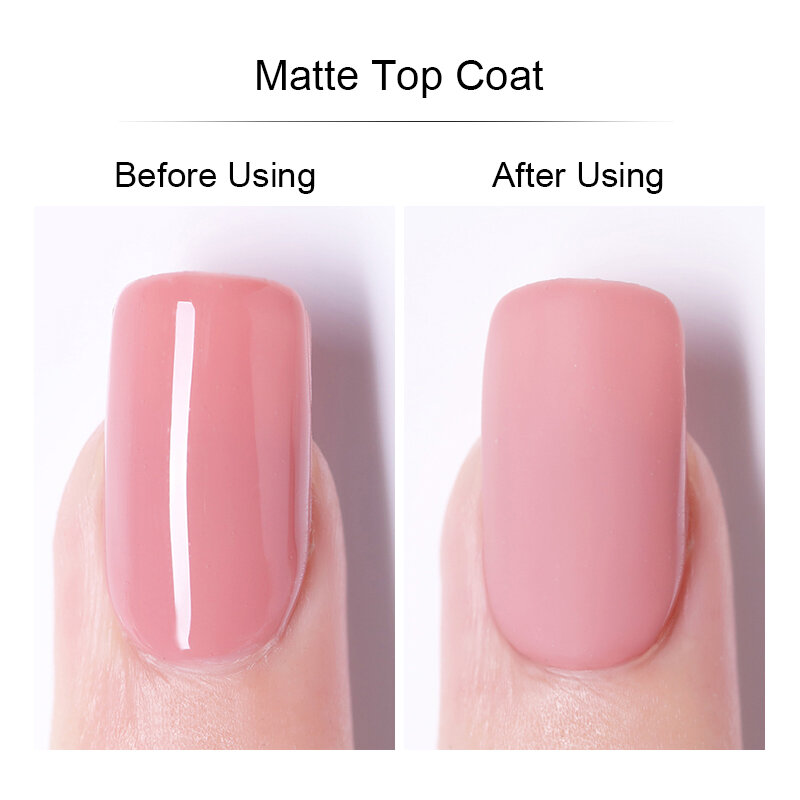 LILYCUTE 7ML Matte Top Coat vernice per Nail Art Matte Color Gel Matte Top Coat bisogno di Soak-Off UV LED Gel Nail Polish Hybrid