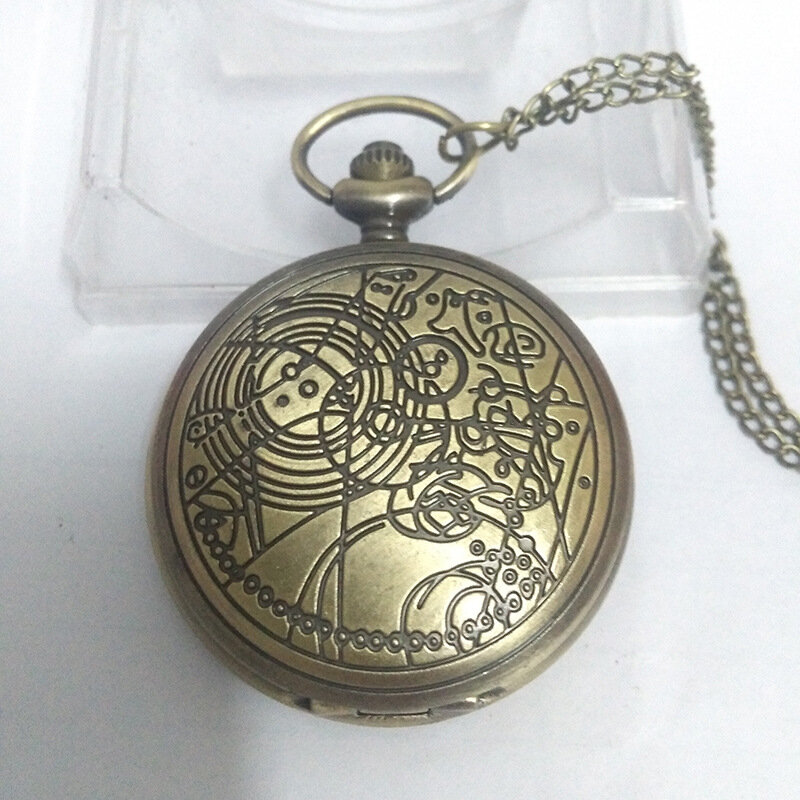 8091 duża mapa rune mapa gwiazd pięknie rzeźbione torba w stylu retro oglądać specjalne rune pocket watch