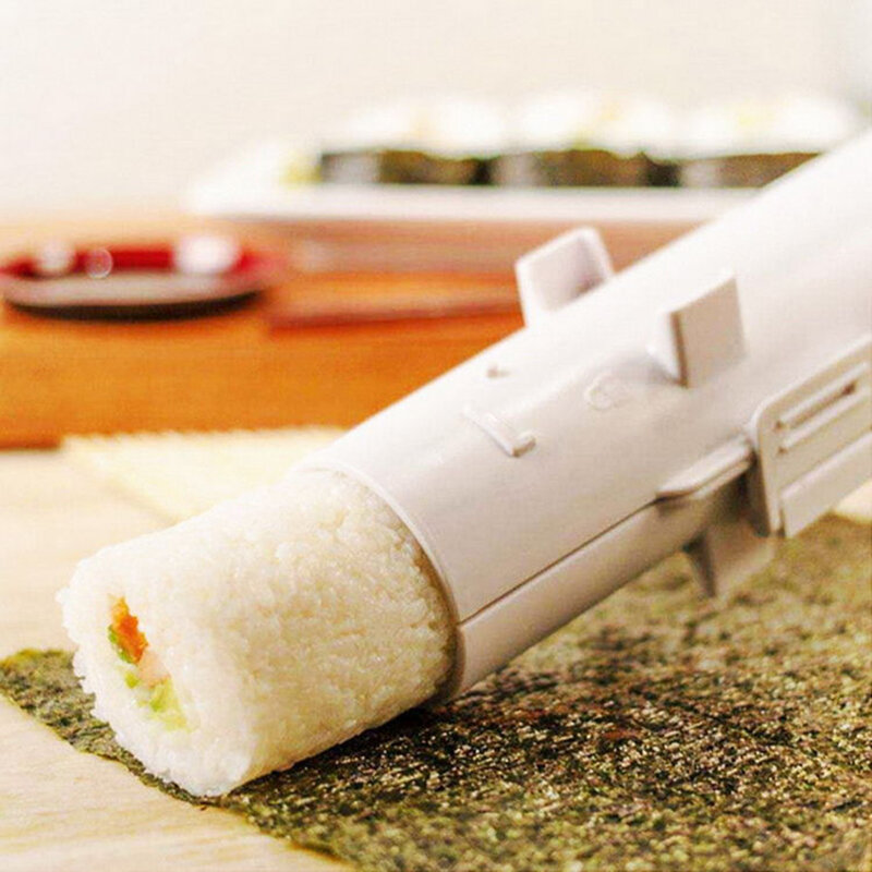 Molde de Sushi de tipo empuje para Hacer bolas de arroz de algas marinas, juego de herramientas de Juego completo para el hogar, accesorios de cocina, bricolaje instantáneo