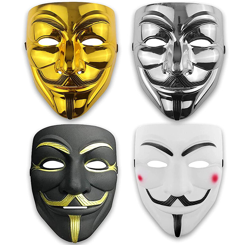 Anonymous คอสเพลย์หน้ากากฮาโลวีนหน้ากากคอสเพลย์ภาพยนตร์ V สำหรับ Vendetta Mask หน้ากาก Props ฟิล์ม Theme หน้ากากของขวัญเด็ก