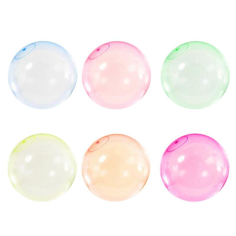 35/60/100CM aire y agua suave al aire libre lleno de burbujas pelota soplar juguete de globo juego de fiesta divertido regalo para niños divertidas pelotas inflables