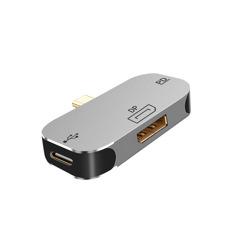UTHAI Notebook Type-c Male Ke Docking Station Yang Kompatibel dengan HDMI Tiga-dalam-satu Video Multi-fungsi Converter DP Converter MiniDP