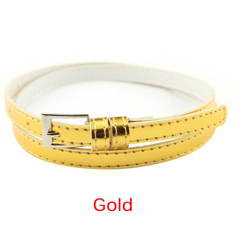 Candy Color Belts For Women Small Thin Pu Leather Belt 100cm Beautiful Hot Woman Multicolor Belt