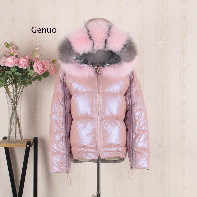Jaqueta de inverno feminina com gola de pele, casaco com capuz, jaqueta de inverno de alta qualidade, novo, 2021