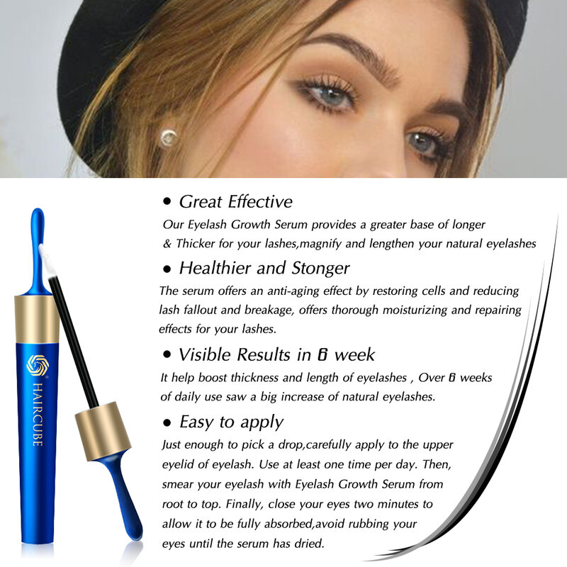 Eyelash Growth Serum ส่งเสริม Eyelash & Eyebrow Regrowth Nourishing Essence Repair Eyelash รากยาว/หยิกหนา/ยาว