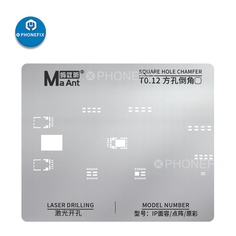 Maant BGA Reballing Platform + Tin Planting Steel Mesh for iPhone X-11Pro Max Dot Matrix Face ID Not Available Reballing Fixture