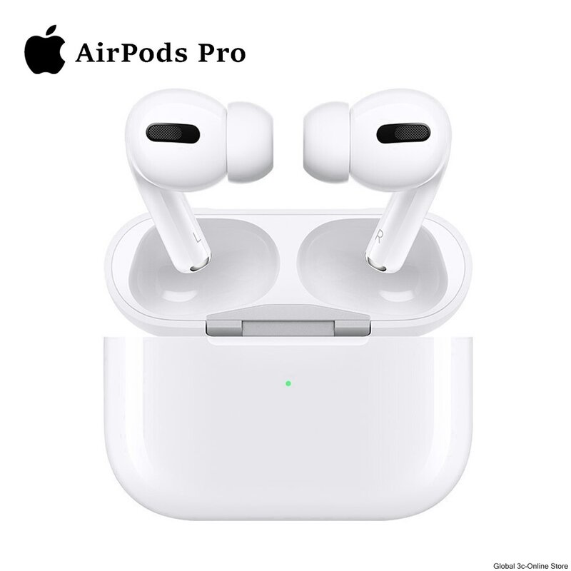 Apple Airpods Pro 무선 블루투스 이어폰 기존 Air Pods Pro 충전 케이스가있는 활성 소음 제거 빠른 충전