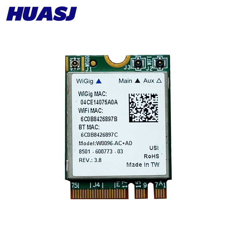 Беспроводной Wi-Fi модуль HUASJ Atheros QCA9008-TBD1 AC + AD BT 4.1, 2,4 ГГц/стандартная Двухдиапазонная Wi-Fi карта 867 Мбит/с