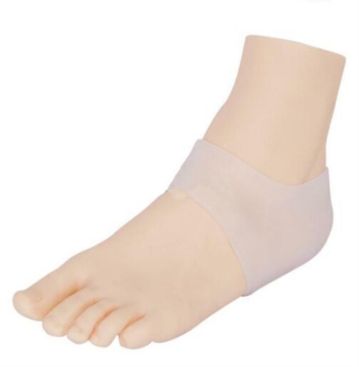 Silicone Gel Heel Socks Inserts Cracked Foot Protector Feet Massager Shoe Inserts Cushion 1pair