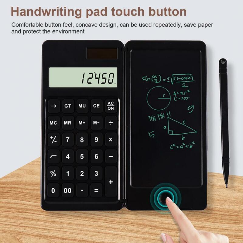 Tableta de escritura Digital para oficina, Calculadora científica Solar ultradelgada de tiempo de Larga modo de reposo, almohadilla plegable de dibujo LCD