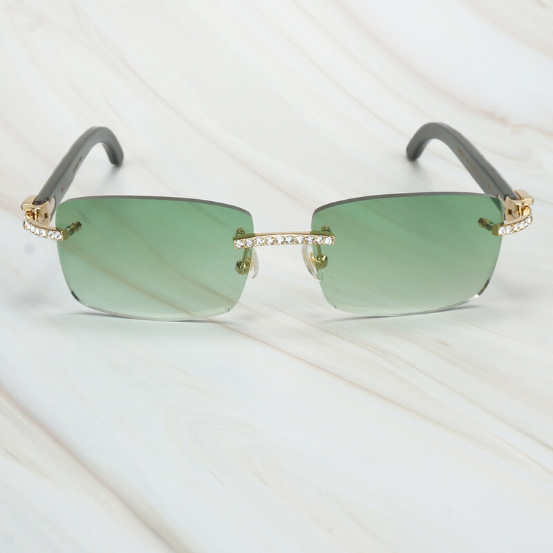 Carter De lunettes rétro pour hommes | Vintage, strass lunettes De soleil, en diamant pour femmes, monture De lunettes pour la conduite Oculos De Sol masculin