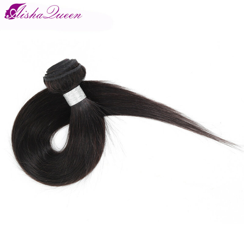 Cabelo natural não remy brasileiro-aisha cabelo de rainha, 8-30 polegadas, 1 peça, cor natural, frete grátis
