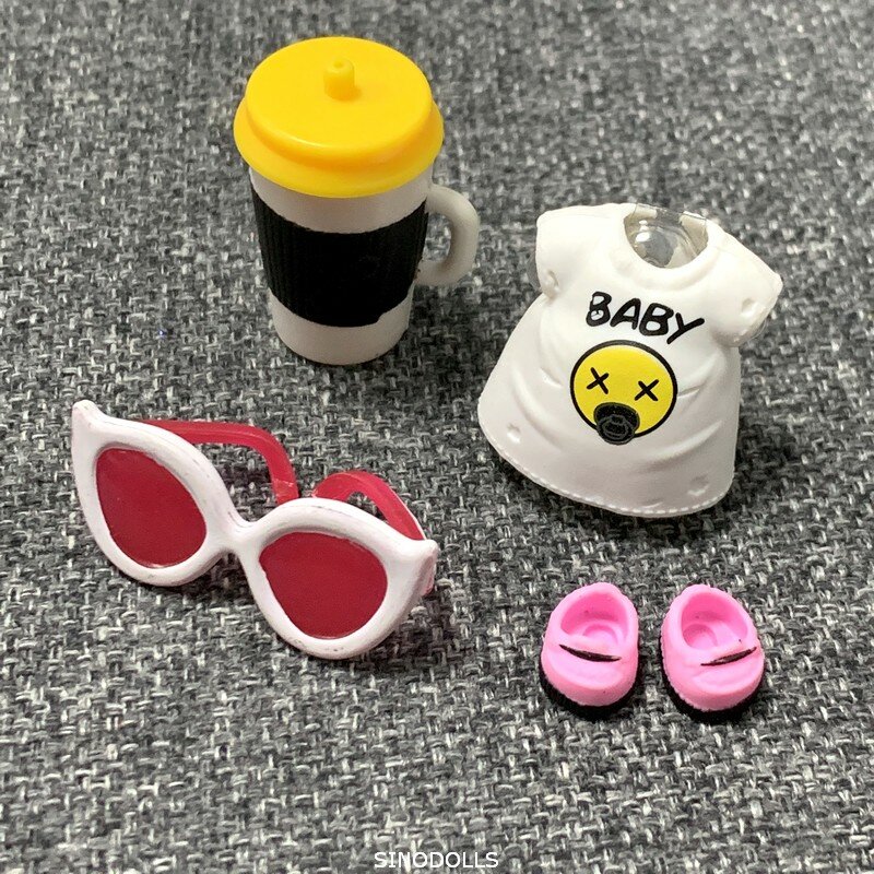 LOL Doll Clothes Bottle Shoes Glasses Accessorries Set Original lol accessories on sale LOL dolls Gift Limited collection