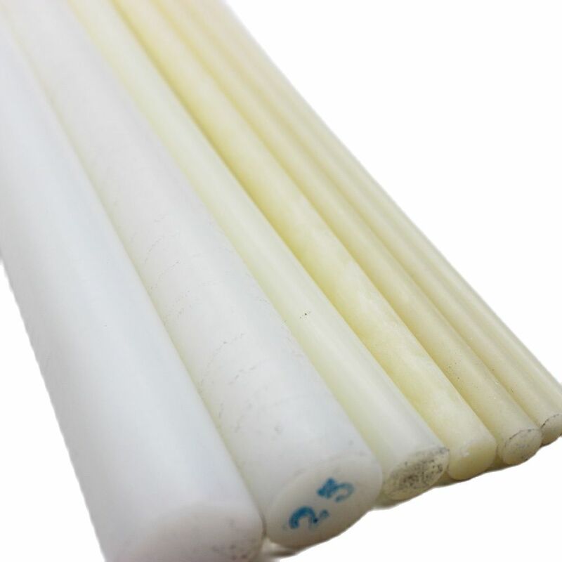 Hastes de nylon para PA6, diâmetro branco, 4mm, 5mm, 6mm, 8mm, 10mm, 12mm, 15mm, 20mm, 100mm