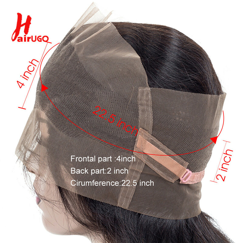 360 koronkowe zamknięcie frontalne brazylijskie Remy proste włosy ludzkie koronki frontal 100% włosy ludzkie naturalne przezroczysty kolor koronki HairUGo