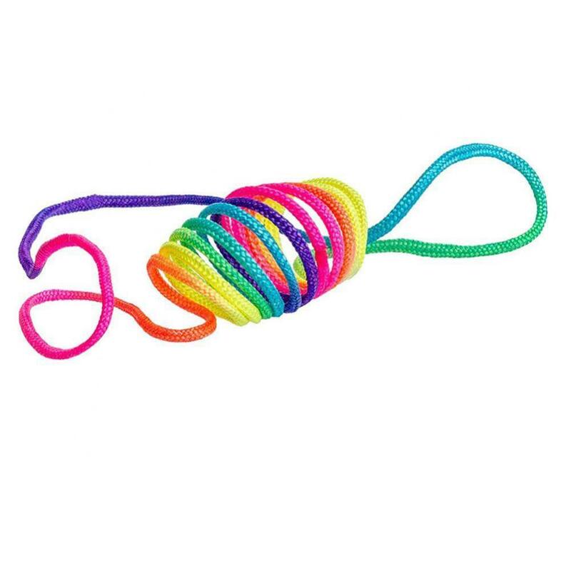 Kids Rainbow Colour String Game Toy Fumble Finger Thread Rope String Game Developmental Crafts Toy