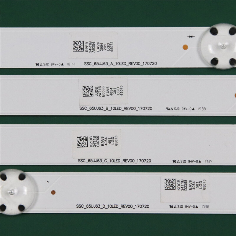 Barras de retroiluminação LED para LG, linha régua, matriz, NC650DGE-AAFX1, 65UJ63 _ UHD_A, 65UJ63 _ A, B, C, D_10LED _ REV00 _ 170720